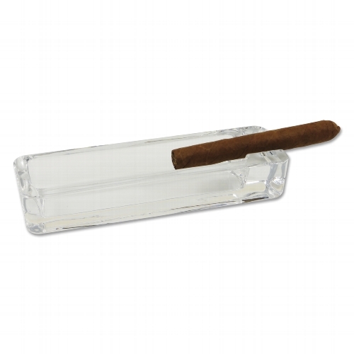 Cigarrenascher Glas mit 1 Ablage 20 x 6 cm