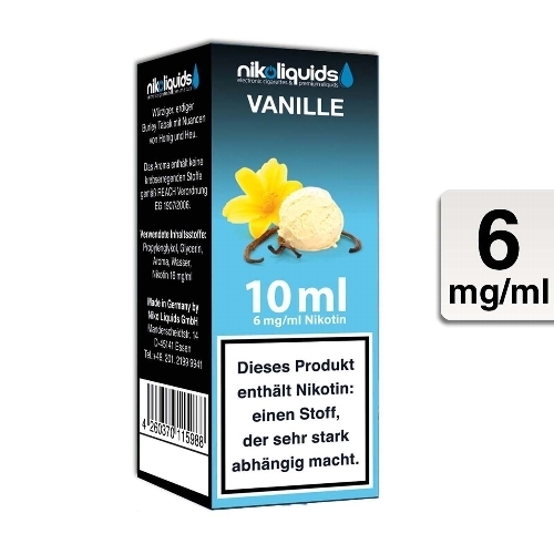 E-Liquid NIKOLIQUIDS Vanille 6 mg