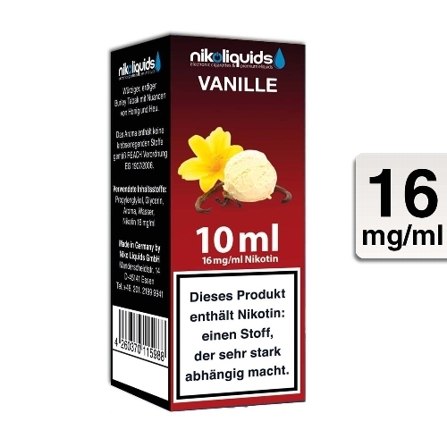 E-Liquid NIKOLIQUIDS Vanille 16 mg