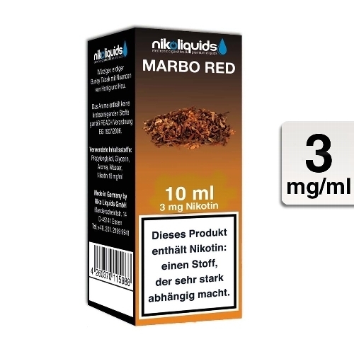 E-Liquid NIKOLIQUIDS Marbo Red 3 mg