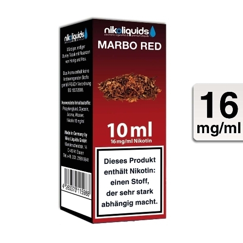 E-Liquid NIKOLIQUIDS Marbo Red 16 mg