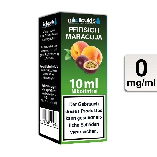 E-Liquid NIKOLIQUIDS Pfirsich-Maracuja 0 mg