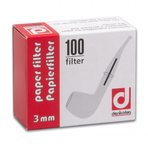 Pfeifenfilter DENICOTEA 3 mm 100 Stück