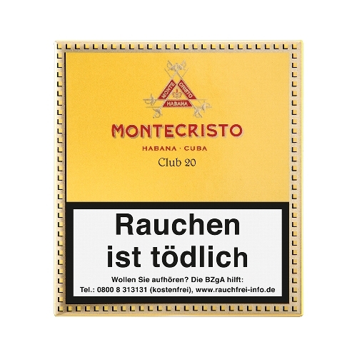 MONTECRISTO Club, 20er Schachtel