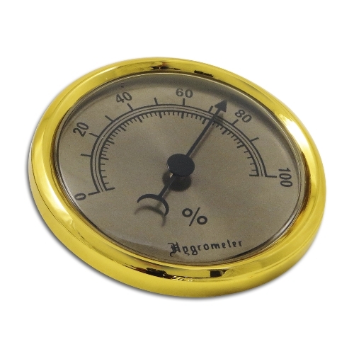 Hygrometer gold Durchmesser 7 cm