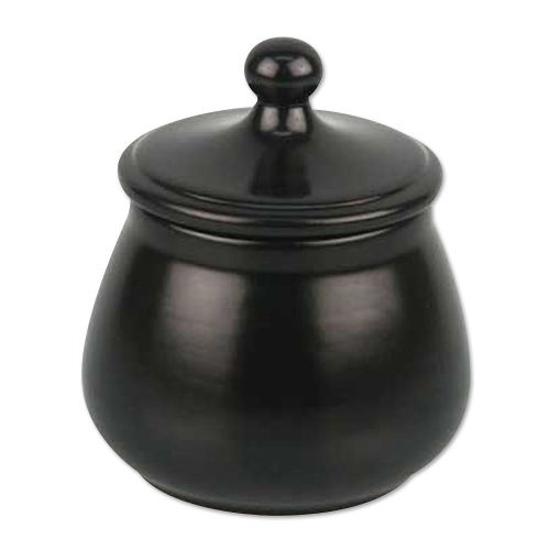 Tabaktopf Keramik schwarz matt 100g für Tabak H150 mm, Durchm 115 mm