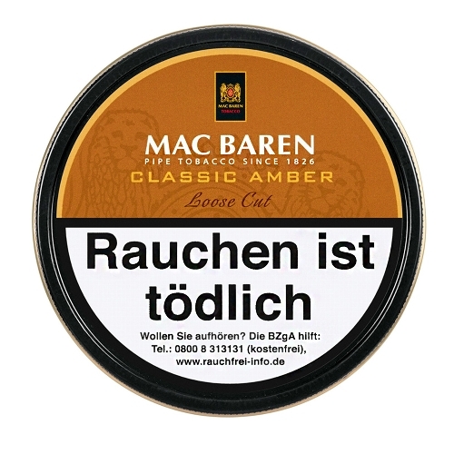 MAC BAREN Classic Amber (Vanilla Toffee Cream Loose Cut), 100g