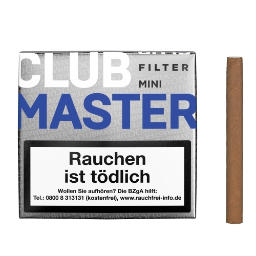 CLUBMASTER Mini Filter Blue, 20er Schachtel