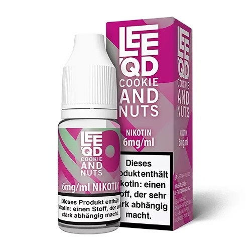 E-Liquid LEEQD Crazy Cookie and Nuts 6mg 50 PG / 50 VG, 10ml